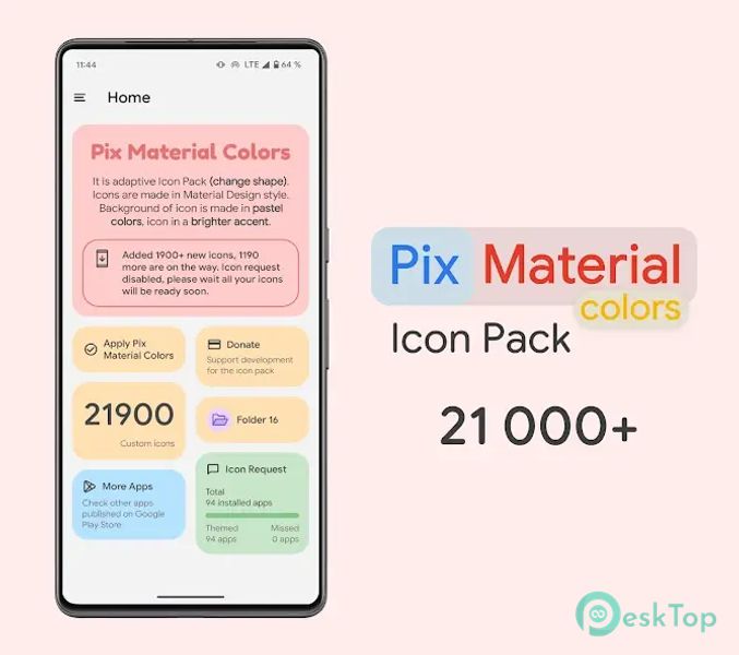 Pix Material Colors Icon Pack 8.5.Build APK MOD تحميل مجاني كامل