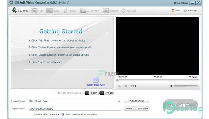 Скачать GiliSoft Video Converter Discovery Edition 11.3 полная версия активирована бесплатно