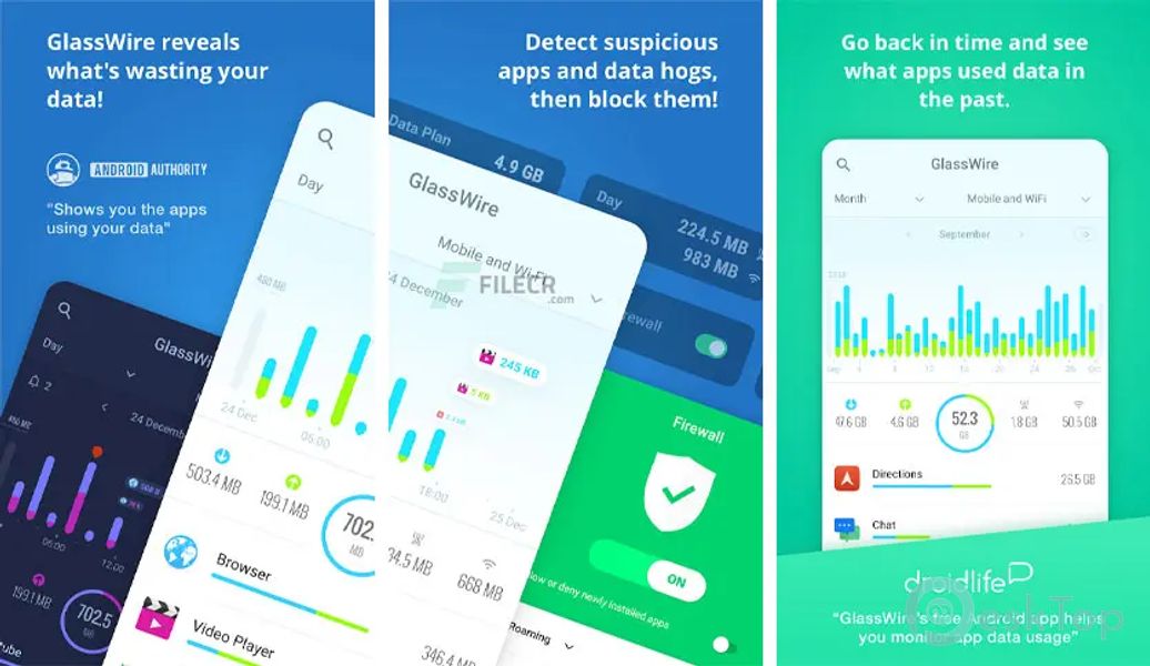 GlassWire Data Usage Monitor 3.0.386r APK MOD Tam Ücretsiz İndir