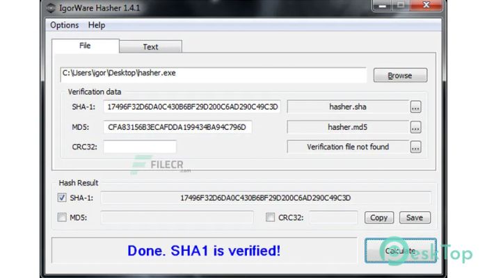Download Hasher  1.7.3 Free Full Activated