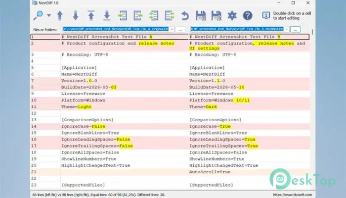 TkoSoft NextDiff 1.0 मुफ्त पूर्ण सक्रिय डाउनलोड