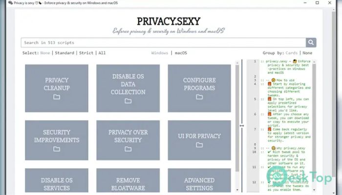 Privacy.Sexy 0.13.4 完全アクティベート版を無料でダウンロード