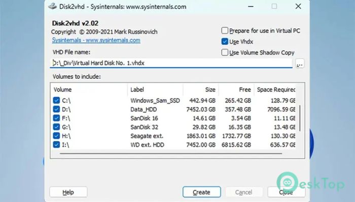Télécharger Disk2vhd 2.02 Gratuitement Activé Complètement