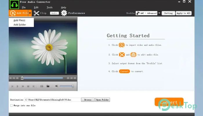ShiningSoft Free Audio Converter 1.0 完全アクティベート版を無料でダウンロード