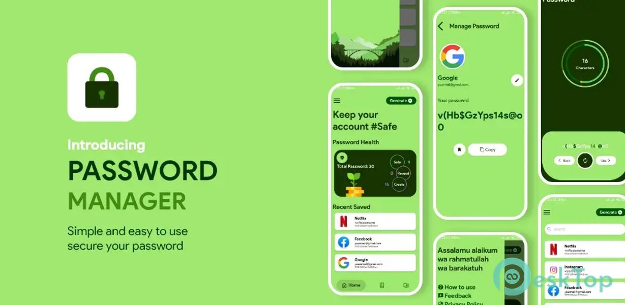 Password Manager: Safe Account 2.0 APK MOD تحميل مجاني كامل