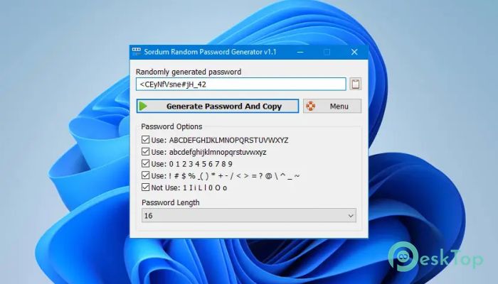 下载 Sordum Random Password Generator 1.1 免费完整激活版