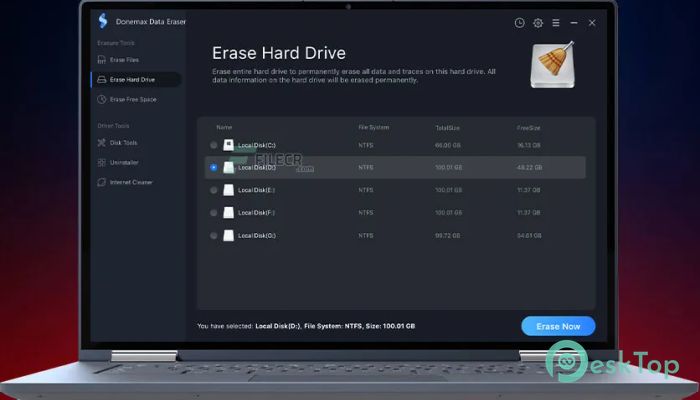 Donemax Data Eraser  2.0 Tam Sürüm Aktif Edilmiş Ücretsiz İndir