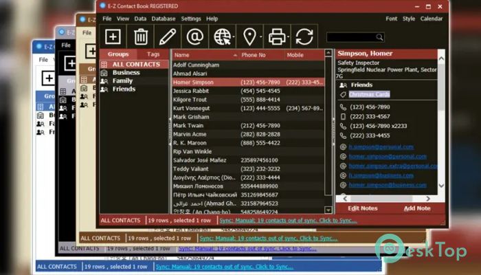 تحميل برنامج E-Z Contact Book 5.2.3.96 برابط مباشر