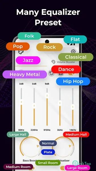 Equalizer, Bass Booster Volume 2.1.0 APK MOD フル無料ダウンロード