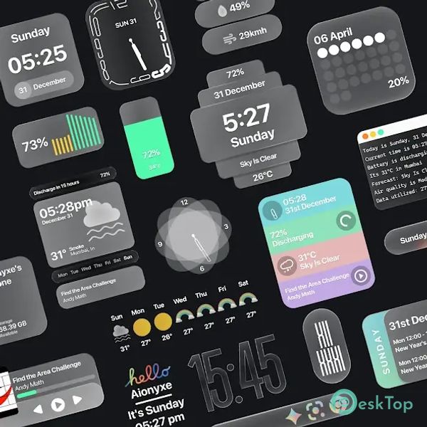 Glass Widgets KWGT Pro 1 APK MOD フル無料ダウンロード