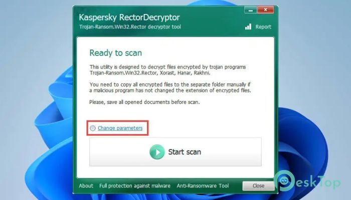 تحميل برنامج Kaspersky RectorDecryptor 2.7.1 برابط مباشر