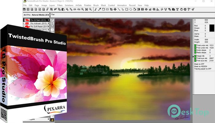 Pixarra TwistedBrush Pro Studio 26.03 完全アクティベート版を無料でダウンロード