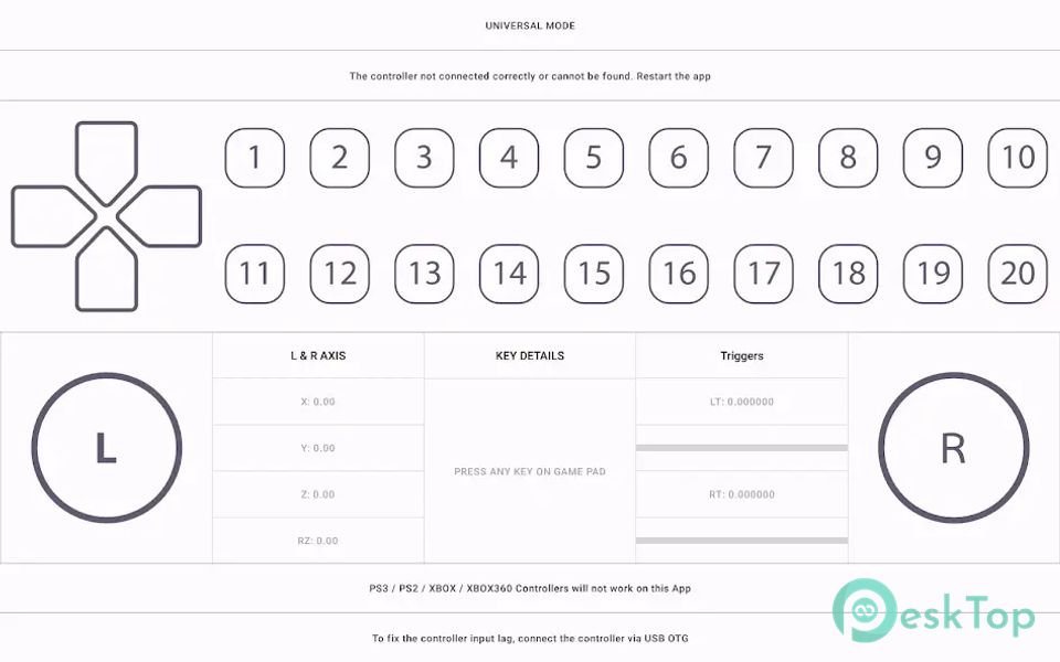 GamePad Tester Lite 5.2.0 APK MOD Полная бесплатная загрузка