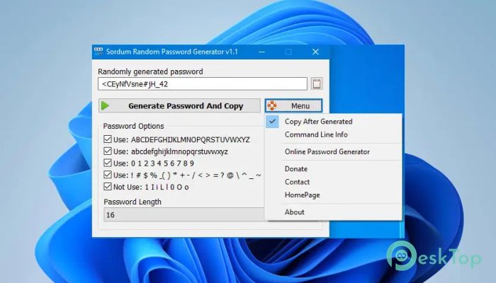 下载 Sordum Random Password Generator 1.1 免费完整激活版