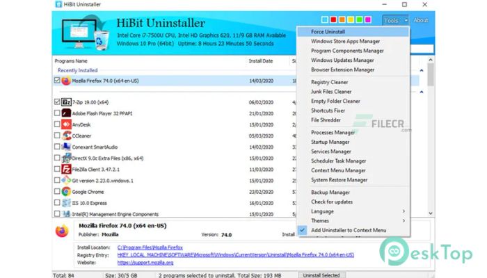  تحميل برنامج Hibit Uninstaller  2.7.70.100 برابط مباشر