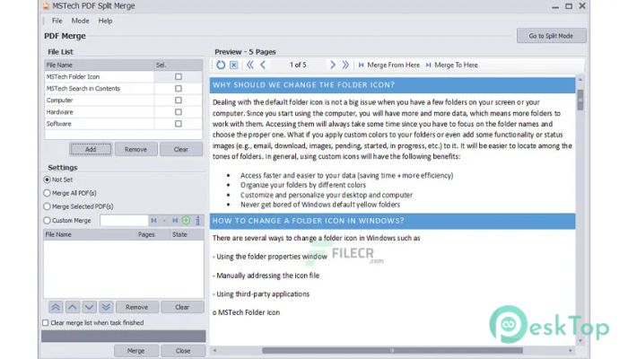 Download MSTech PDF Split Merge  1.1.12.360 Free Full Activated