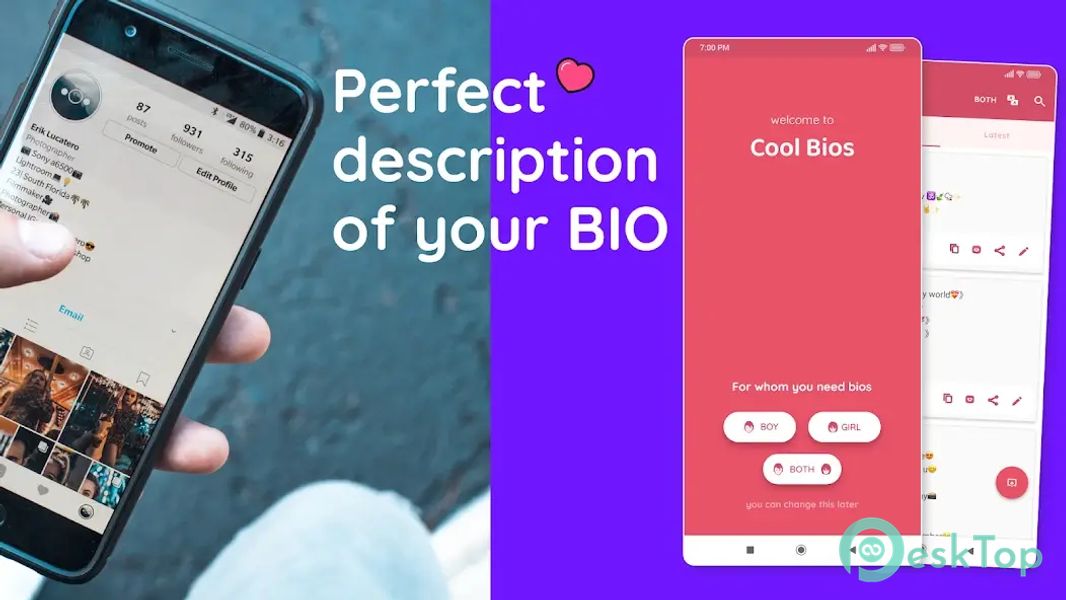 Cool Bio Quotes Ideas 2.8.2.2 APK MOD Descarga gratuita completa