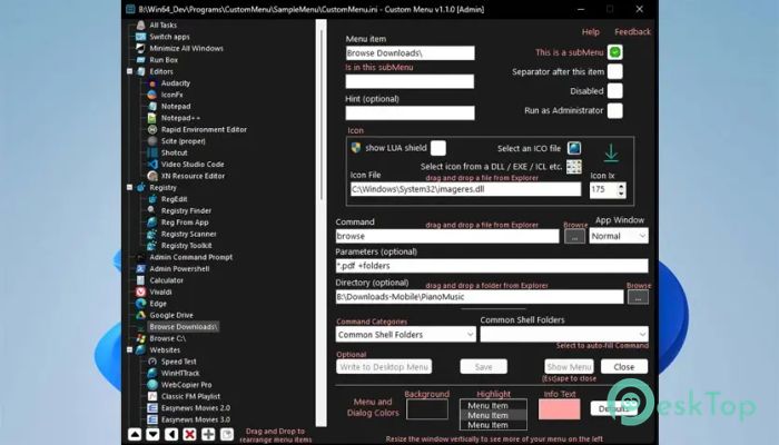 下载 CustomMenu 2.0 免费完整激活版
