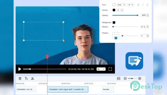 TunesKit Subtitle Editor  2.5.0.22 Tam Sürüm Aktif Edilmiş Ücretsiz İndir