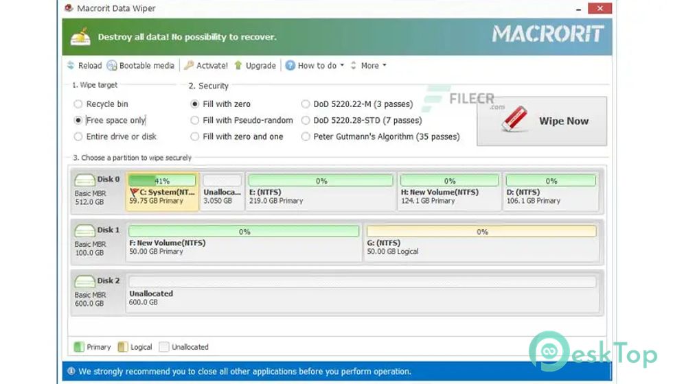 Macrorit Data Wiper 8.2.1 完全アクティベート版を無料でダウンロード