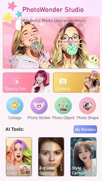 Photo Wonder - Collage Maker 4.7.4 APK MOD मुफ्त पूर्ण डाउनलोड