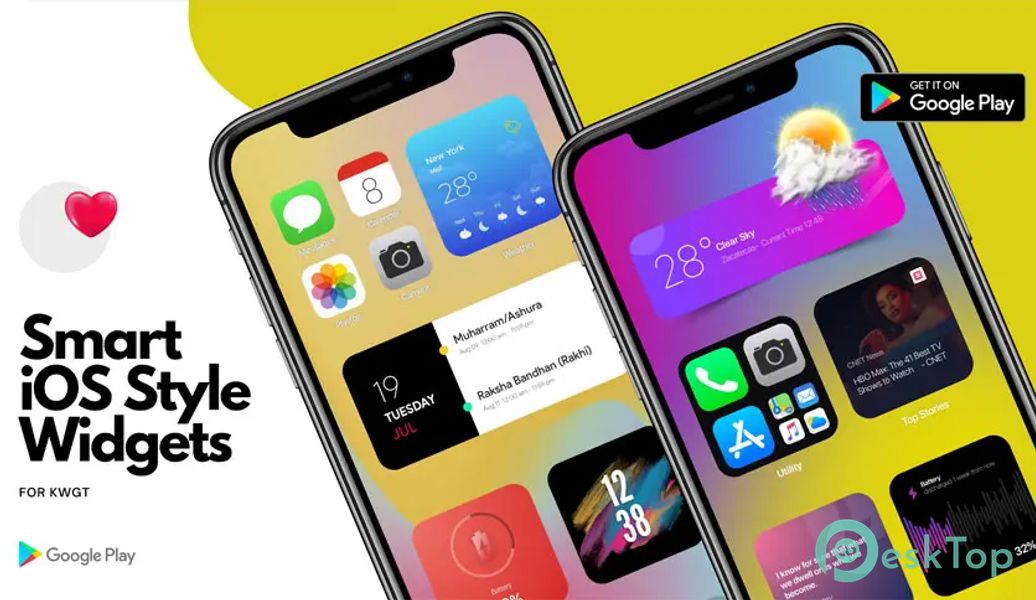 Smart iOS Style widgets v11.0 APK MOD Tam Ücretsiz İndir