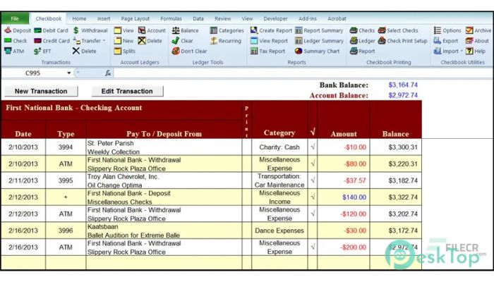 Download Checkbook For Excel 7.0.2 Free Full Activated