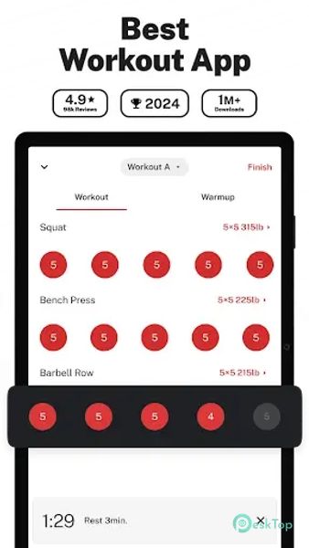 StrongLifts Weight Lifting Log 3.10.4 APK MOD Полная бесплатная загрузка