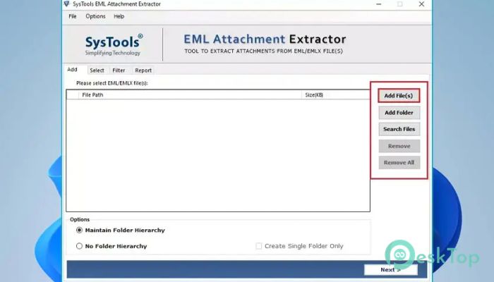 Télécharger SysTools EML Attachment Extractor 4.0 Gratuitement Activé Complètement