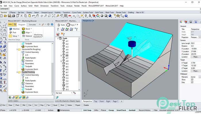 MecSoft RhinoCAM 2018 for Rhino Tam Sürüm Aktif Edilmiş Ücretsiz İndir