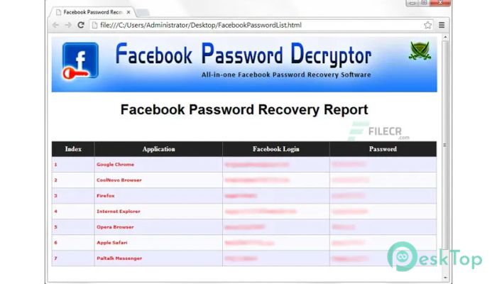  تحميل برنامج Facebook Password Decryptor 15.0 برابط مباشر