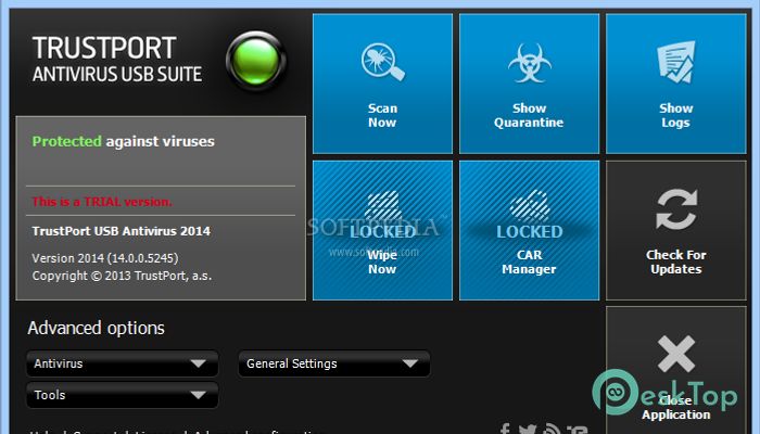 TrustPort Antivirus USB Edition  14.0.3.5256 完全アクティベート版を無料でダウンロード