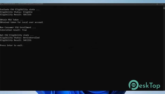 Windows 10 Consumer ESU Enrollment