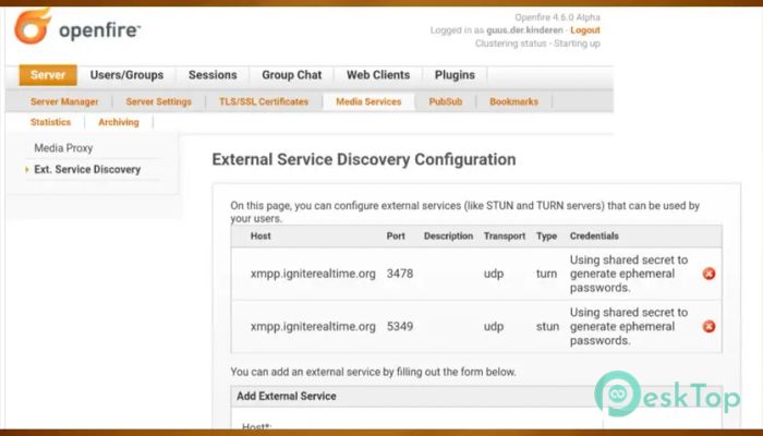 Ignite Realtime Openfire Server 4.8.1 Tam Sürüm Aktif Edilmiş Ücretsiz İndir