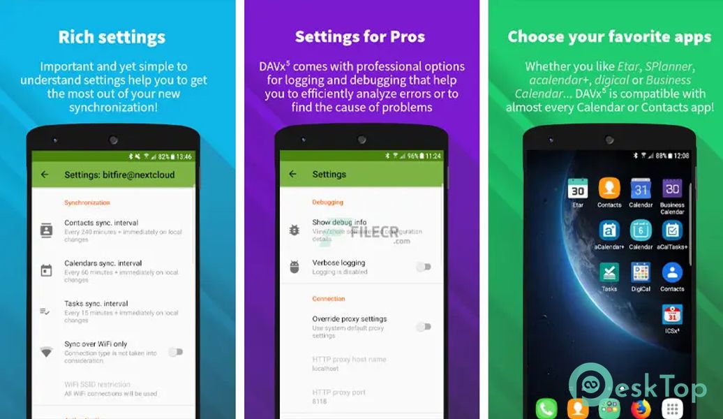 DAVx - CalDAV CardDAV WebDAV 4.5.12-gplay APK MOD Unlocked (Full) Free Download