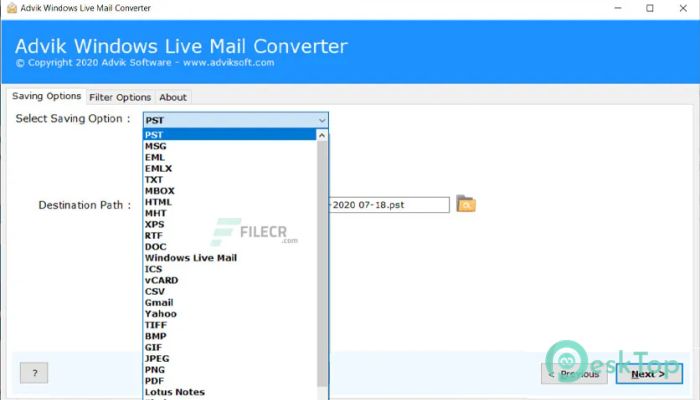 Advik Windows Live Mail Converter 4.1 Tam Sürüm Aktif Edilmiş Ücretsiz İndir