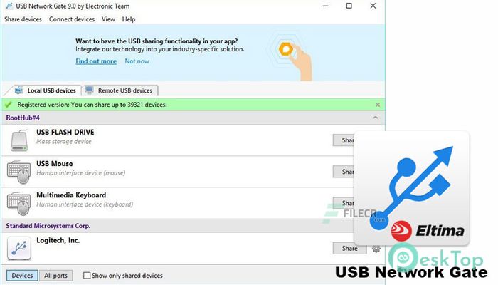Eltima USB Network Gate 9.0.2236 Tam Sürüm Aktif Edilmiş Ücretsiz İndir