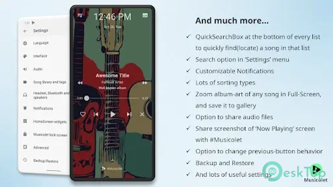 Musicolet Music Player 6.11.1 build481 APK MOD Unlocked (Full) Free Download