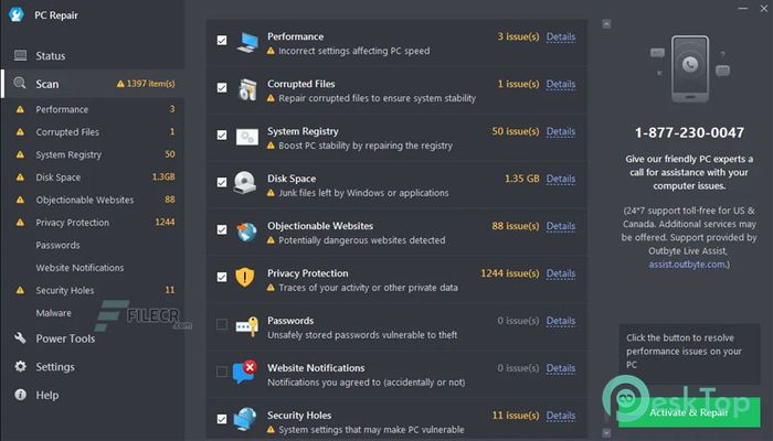 OutByte PC Repair 1.7.112.7856 Tam Sürüm Aktif Edilmiş Ücretsiz İndir