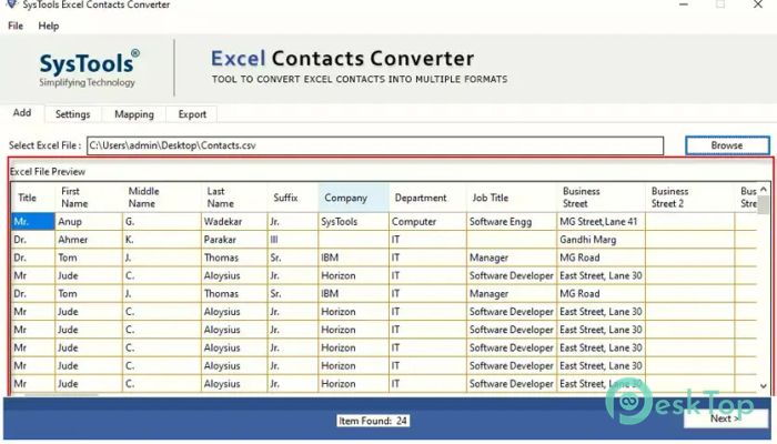 Download ysTools Excel Contacts Converter 4.0 Free Full Activated
