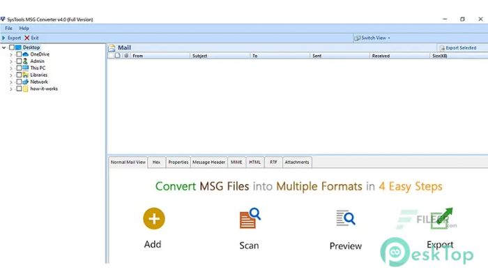 SysTools MSG Converter 9.1 完全アクティベート版を無料でダウンロード