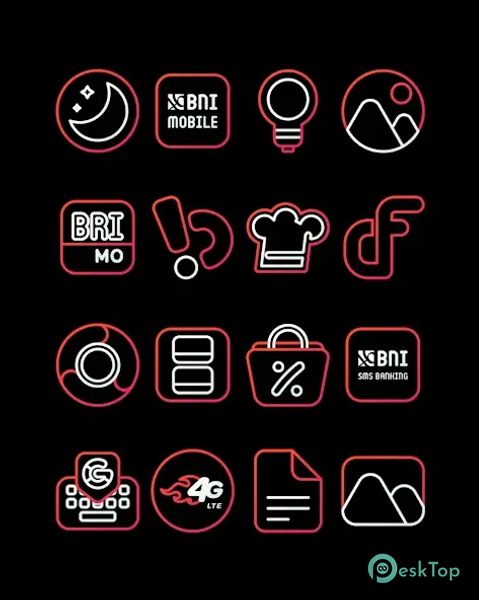 RoseLine Red - Icon Pack 58 APK MOD Descarga gratuita completa