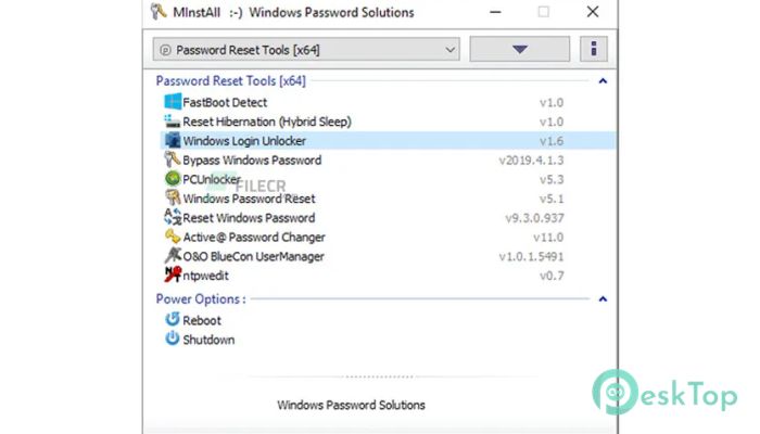 Windows Password Solutions 1.3.2 Tam Sürüm Aktif Edilmiş Ücretsiz İndir