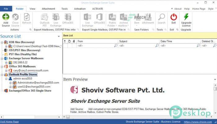 下载 Shoviv Exchange Server Suite  20.1 免费完整激活版