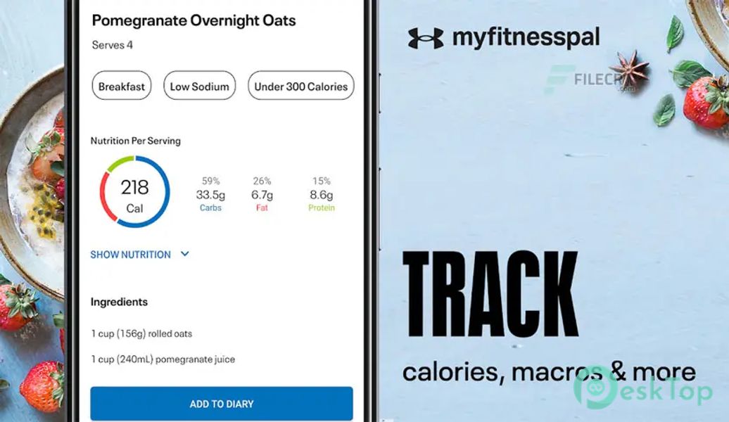 MyFitnessPal: Calorie Counter 25.5.1 APK MOD Полная бесплатная загрузка