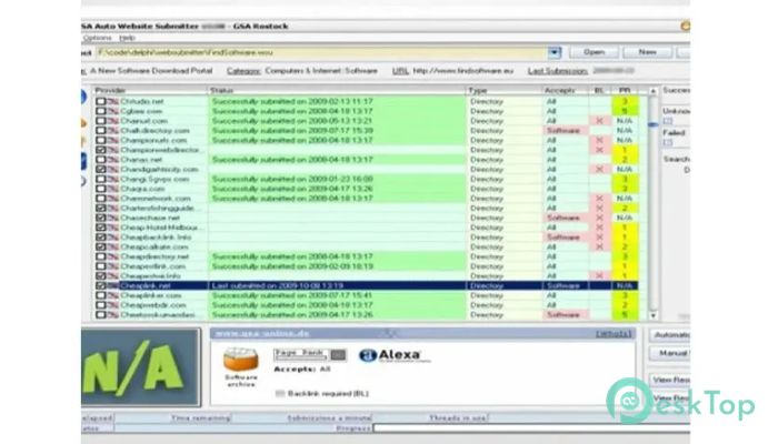  تحميل برنامج GSA Auto Website Submitter 1.0 برابط مباشر