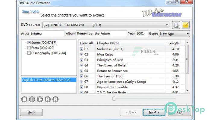 DVD Audio Extractor  8.5.0 Tam Sürüm Aktif Edilmiş Ücretsiz İndir