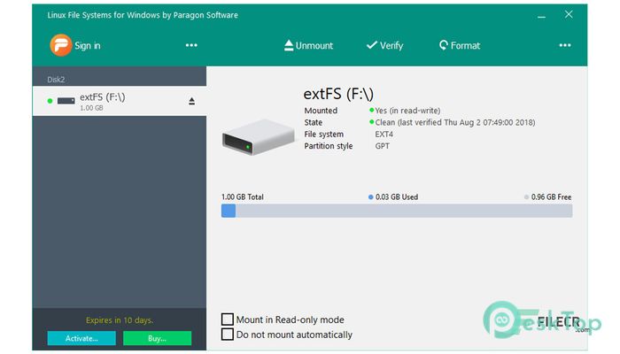 paragon extfs for windows 4.2.651 serial install