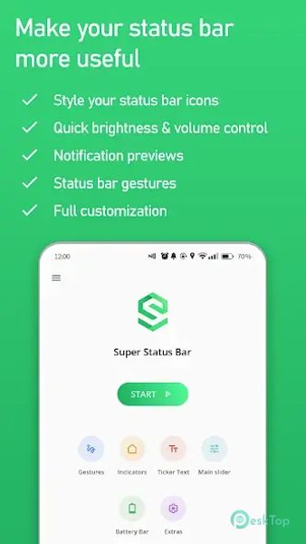 Super Status Bar - Customize 2.9.2 APK MOD Tam Ücretsiz İndir