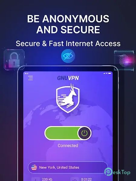 GnuVPN - Fast and Secure VPN 1.5.4 APK MOD フル無料ダウンロード